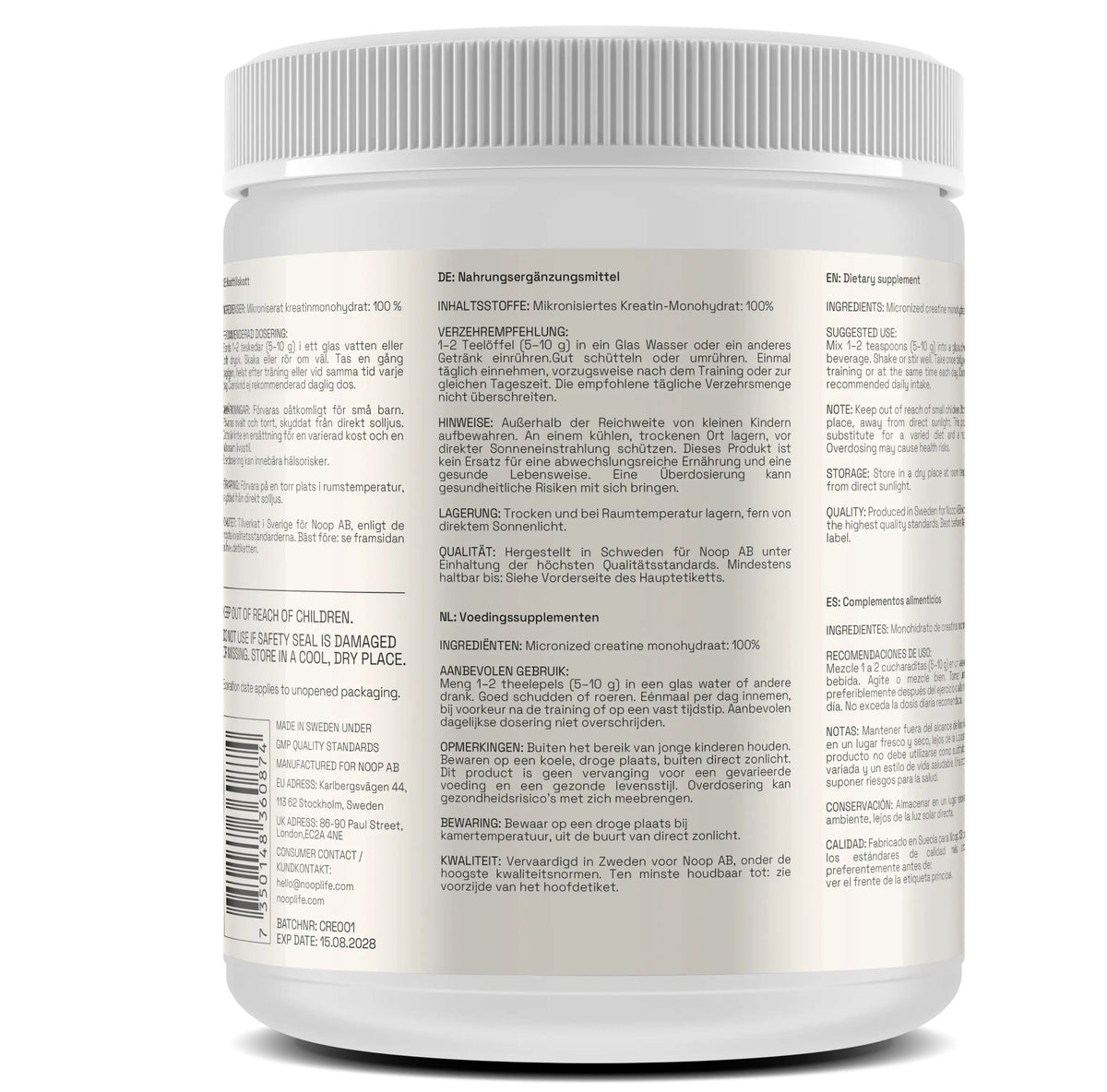 Kreatin Monohydrat 300g Noop