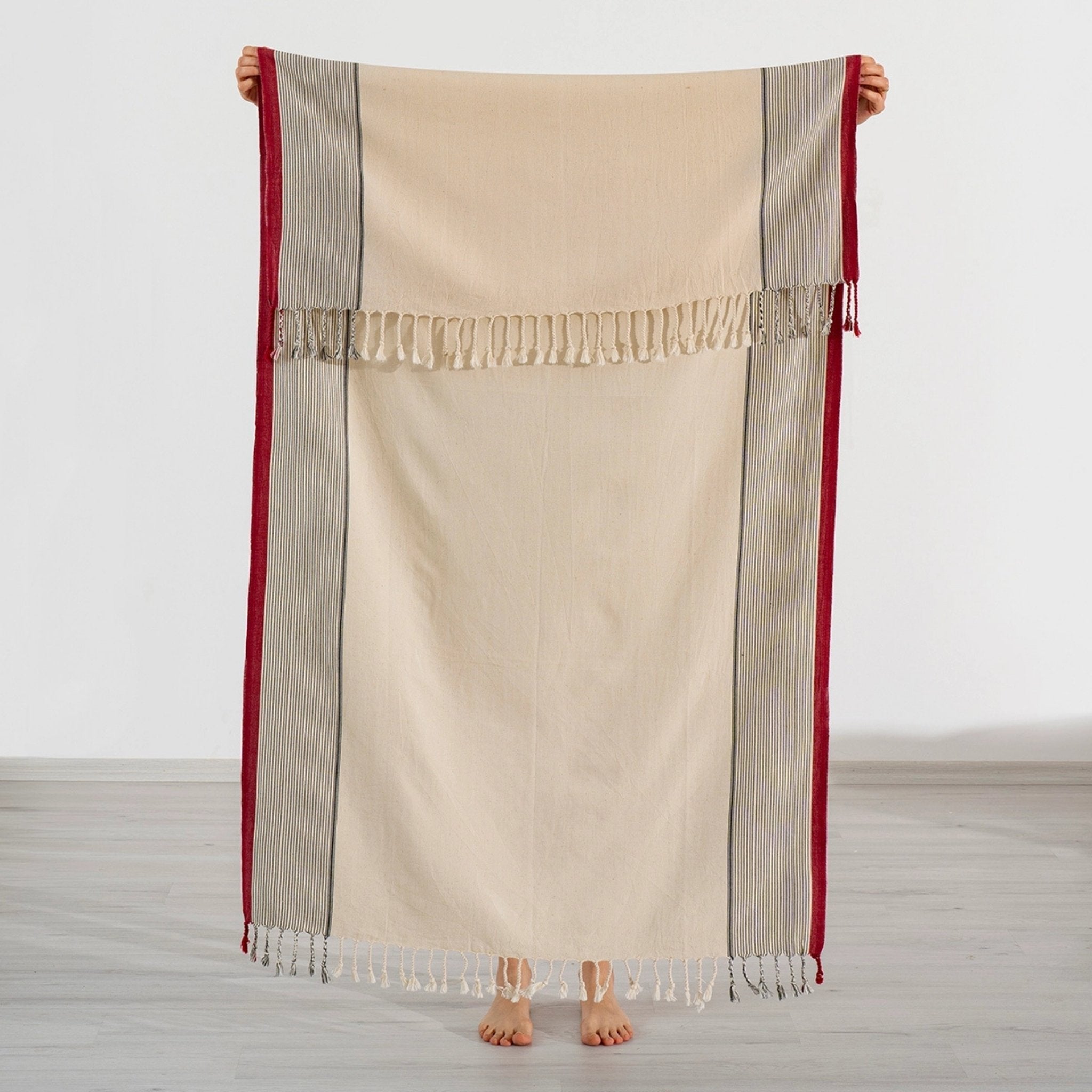 Strandhandduk beige handduksset