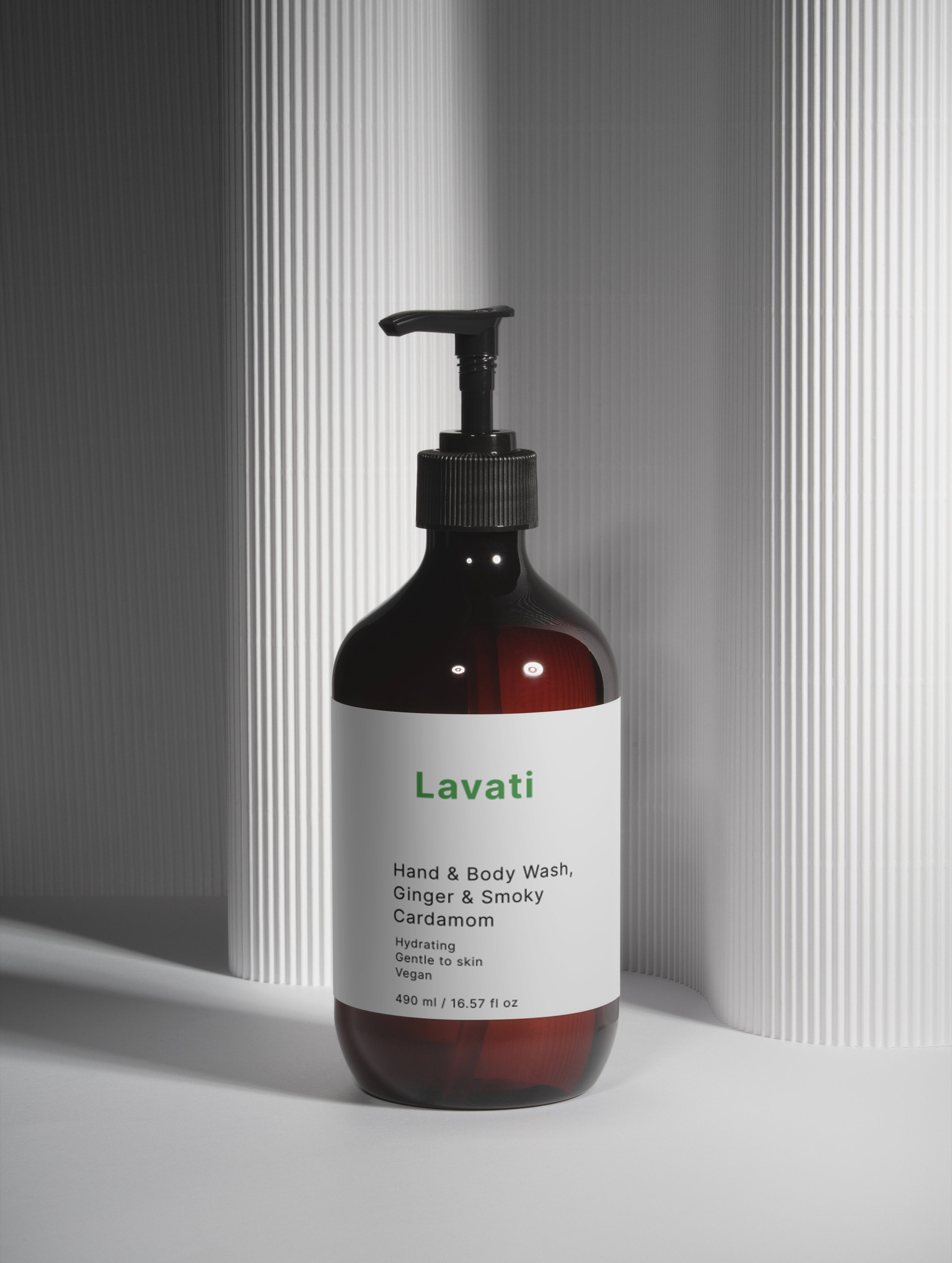 Hand & Body Wash, Ginger & Smoky Cardamom 490ml
